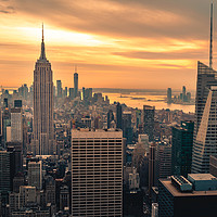 Buy canvas prints of The Empire State Building at Sunset by Andrew George