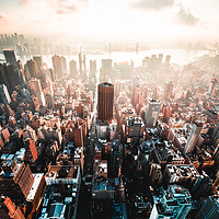 Buy canvas prints of The Streets of Manhattan from the Empire State  by Andrew George