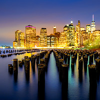 Buy canvas prints of The Lower Manhattan City Skyline New York by Andrew George