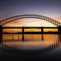Buy canvas prints of The Silver Jubilee Runcorn to Widnes Bridge  by Andrew George