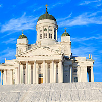 Buy canvas prints of The Helsinki Evangelical Lutheran Cathedral by Peter Stephenson