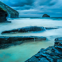 Buy canvas prints of Gull Rock and Trebarwith Strand Cornwall           by Peter Stephenson