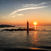 Buy canvas prints of Saint Malo Lighthouse at Dawn by Peter Stephenson
