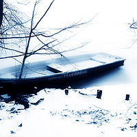 Buy canvas prints of        The frozen Boat                         by imi koetz