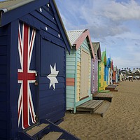 Buy canvas prints of Brighton bathing boxes - Melbourne, Australia.  by Margaret Stanton