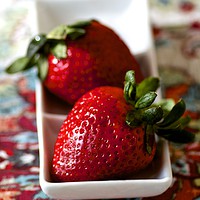 Buy canvas prints of Strawberry duo  by Margaret Stanton