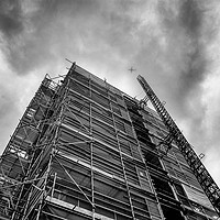 Buy canvas prints of Scaffolding Structure by Symon Smithard