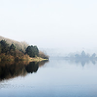 Buy canvas prints of Mist over Thornton Reservoir by Trevor Ellis