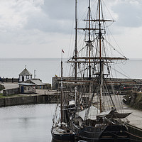Buy canvas prints of Tall Ships in Charlestown Harbour by Trevor Ellis