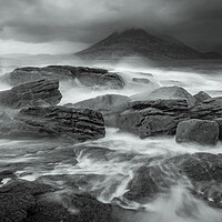 Buy canvas prints of Elgol Wavebreak on the Isle of Skye by John Frid