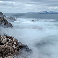 Buy canvas prints of Ardnamurchan Point View to Isle of Muck and Rum by John Frid
