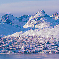 Buy canvas prints of Norway Mountains near Tromso by John Frid