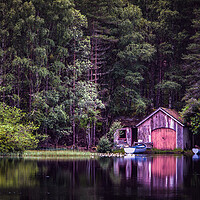 Buy canvas prints of The Boathouse at Loch Farr by John Frid