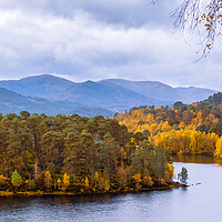 Buy canvas prints of Loch Beannacharain in Autumn Colours by John Frid