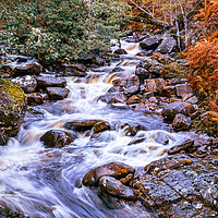 Buy canvas prints of Glen Affric Waterfall by John Frid