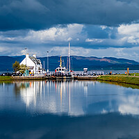 Buy canvas prints of The Caledonian Canal at Clachnaharry by John Frid