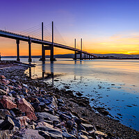 Buy canvas prints of Moray Firth Winter Sunrise - Kessock Bridge by John Frid