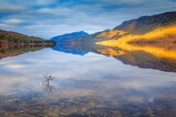 Loch Maree reflections Picture Board by John Frid