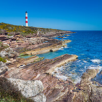 Buy canvas prints of Tarbat Ness Lighthouse - Portmahomack by John Frid