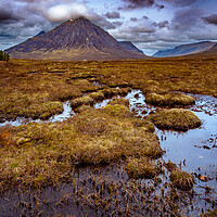 Buy canvas prints of Glen Coe and Buchaille Etive More by John Frid