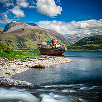 Buy canvas prints of MV Dayspring - The Corpach Wreck by John Frid