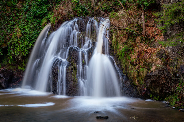Enchanting Fairy Glen Waterfalls Picture Board by John Frid