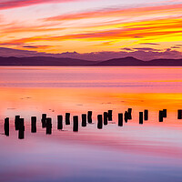 Buy canvas prints of Moray Firth Sunset at Ardersier by John Frid
