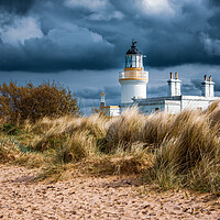 Buy canvas prints of Storm Clouds gather over Chanonry Point Lighthouse by John Frid