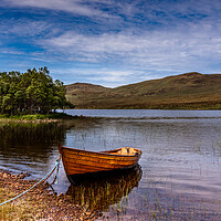 Buy canvas prints of Rowing Boat on Loch Awe by John Frid