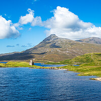 Buy canvas prints of Loch Assynt and Ardvreck Castle by John Frid