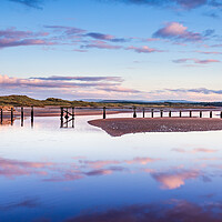 Buy canvas prints of The old bridge to the East Beach at Lossiemouth by John Frid