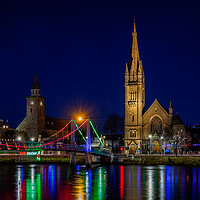 Buy canvas prints of Inverness at Christmas by John Frid