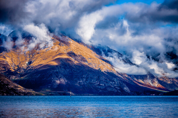Lake Wakatipu Queenstown New Zealand Picture Board by John Frid
