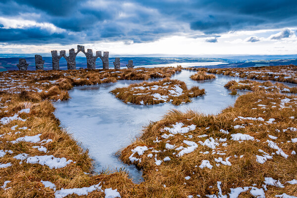Fyrish Monument in Winter Picture Board by John Frid