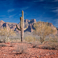 Buy canvas prints of Superstition Mountains Arizona by John Frid