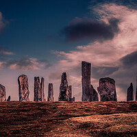 Buy canvas prints of Calanais Standing Stone by John Frid