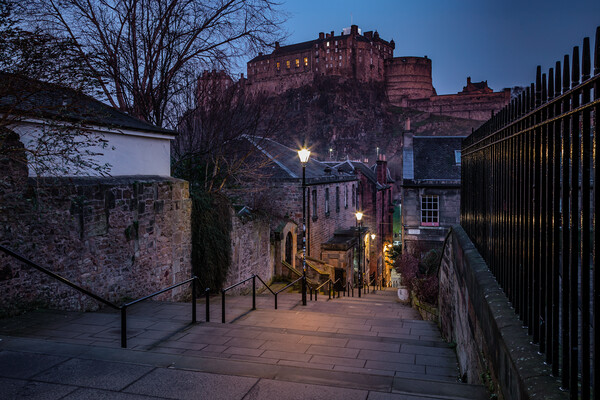Edinburgh Castle at sunrise Picture Board by John Frid