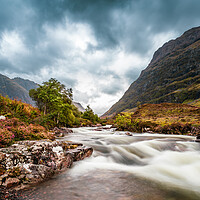 Buy canvas prints of River Coe in Glencoe Scotland by John Frid