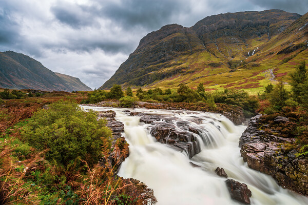 River Coe Waterfall in the Scottish Highlands Picture Board by John Frid