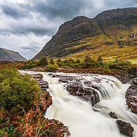 Buy canvas prints of River Coe Waterfall in the Scottish Highlands by John Frid