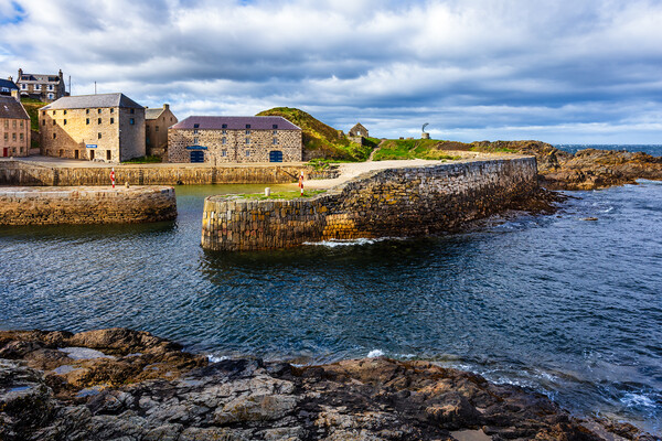 Harbour at Portsoy Picture Board by John Frid