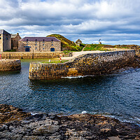 Buy canvas prints of Harbour at Portsoy by John Frid
