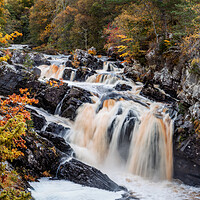 Buy canvas prints of Rogie Falls in the Scottish Highlands by John Frid