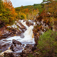 Buy canvas prints of Blackwater River and Rogie Falls by John Frid