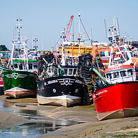 Buy canvas prints of Fishing Boats at Leigh on Sea by John Frid