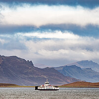 Buy canvas prints of Ben Tianavaig and the Raasay Ferry by John Frid