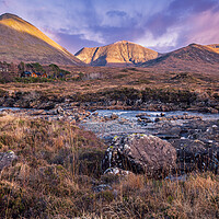 Buy canvas prints of Sligachan River and Red Cuilins by John Frid