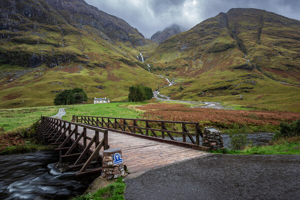 Achnambeithach Cottage Glen Coe Picture Board by John Frid