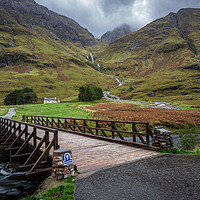 Buy canvas prints of Achnambeithach Cottage Glen Coe by John Frid