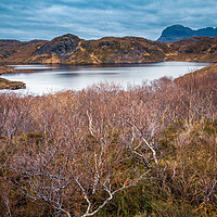 Buy canvas prints of Loch Buine Moire and Suilven by John Frid